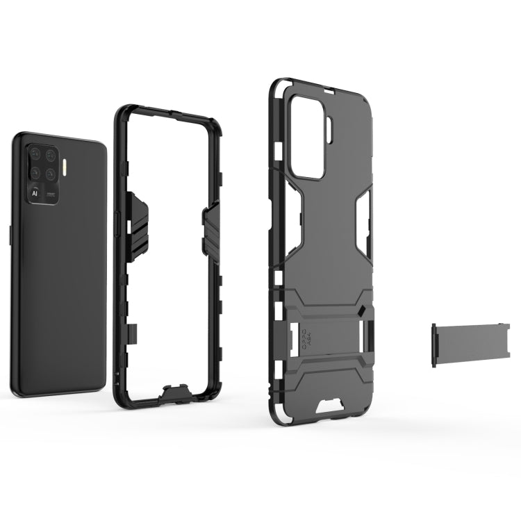 For OPPO A94 Shockproof PC + TPU Protective Case with Hidden Holder
