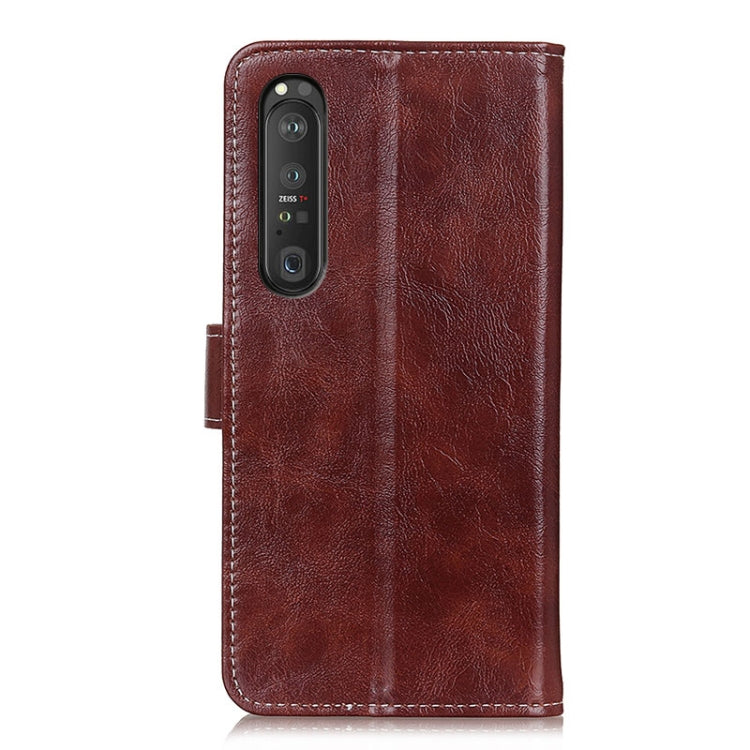 For Sony Xperia 1 III Retro Crazy Horse Texture Horizontal Flip Leather Case with Holder & Card Slots & Photo Frame & Wallet