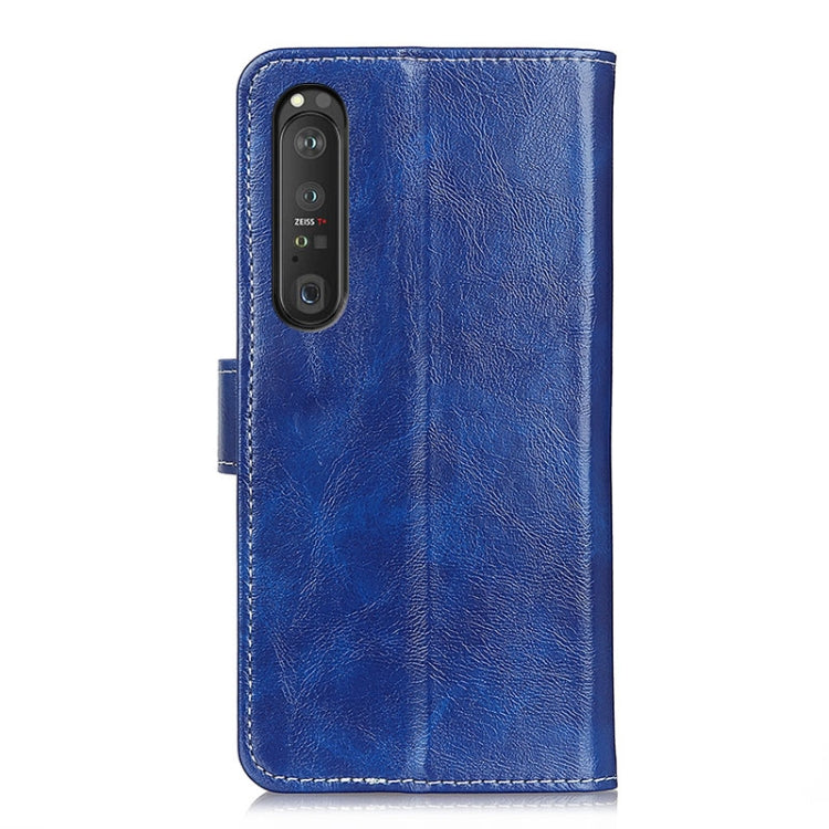 For Sony Xperia 1 III Retro Crazy Horse Texture Horizontal Flip Leather Case with Holder & Card Slots & Photo Frame & Wallet