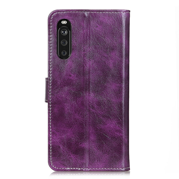 For Sony Xperia 10 III Retro Crazy Horse Texture Horizontal Flip Leather Case with Holder & Card Slots & Photo Frame & Wallet