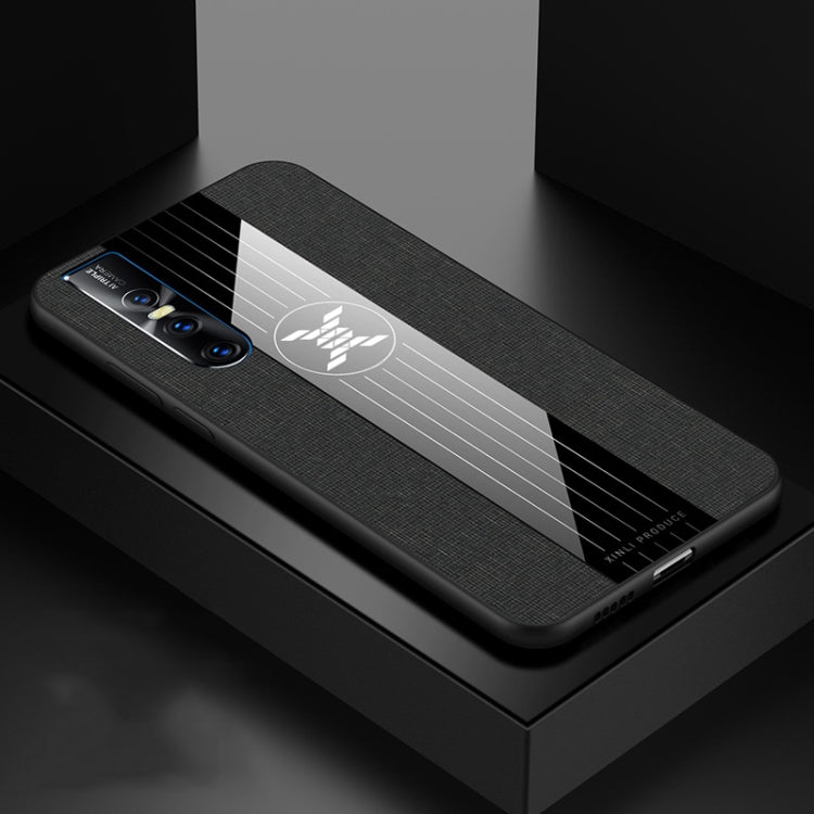 For Vivo S1 Pro XINLI Stitching Cloth Texture Shockproof TPU Protective Case