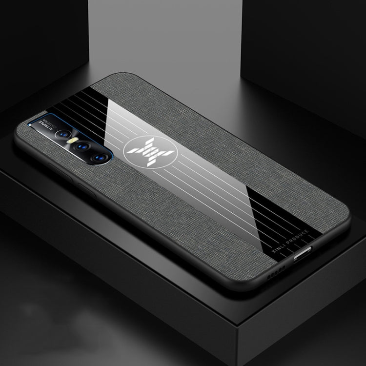 For Vivo S1 Pro XINLI Stitching Cloth Texture Shockproof TPU Protective Case