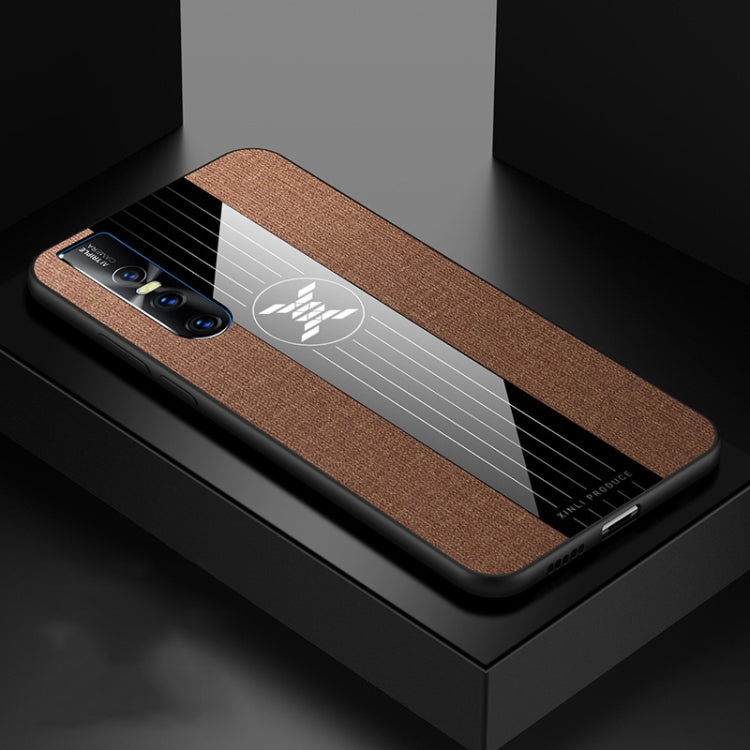 For Vivo S1 Pro XINLI Stitching Cloth Texture Shockproof TPU Protective Case
