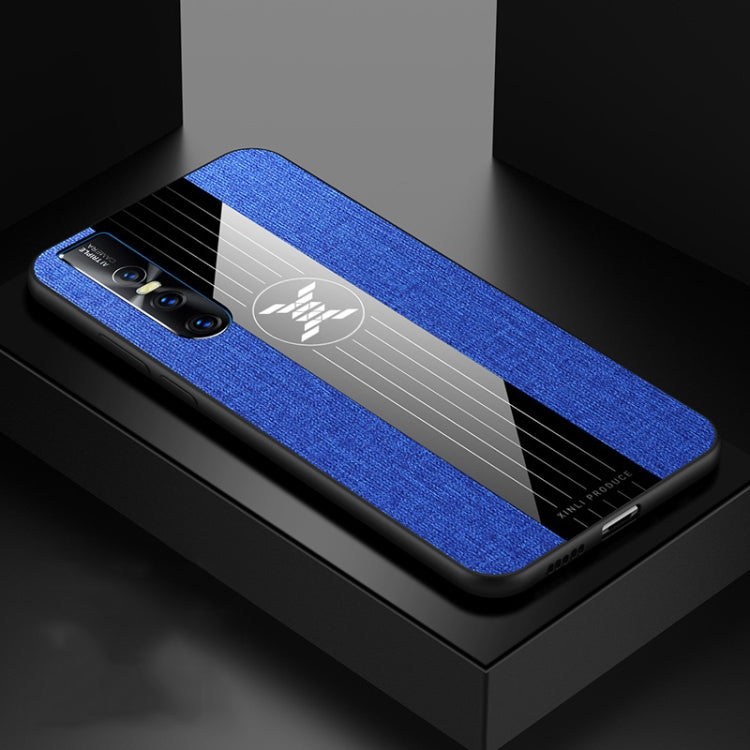 For Vivo S1 Pro XINLI Stitching Cloth Texture Shockproof TPU Protective Case