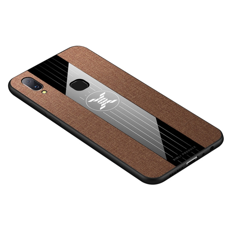 For Vivo V11i / Z3i XINLI Stitching Cloth Texture Shockproof TPU Protective Case