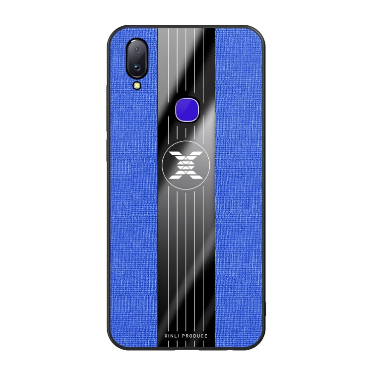 For Vivo V11i / Z3i XINLI Stitching Cloth Texture Shockproof TPU Protective Case