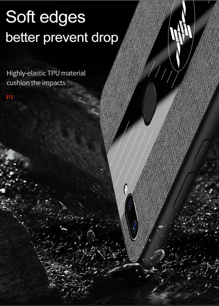 For Vivo X20 XINLI Stitching Cloth Texture Shockproof TPU Protective Case