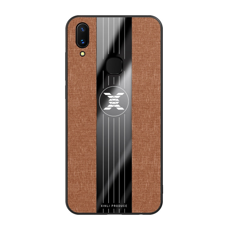 For Vivo X21 XINLI Stitching Cloth Texture Shockproof TPU Protective Case