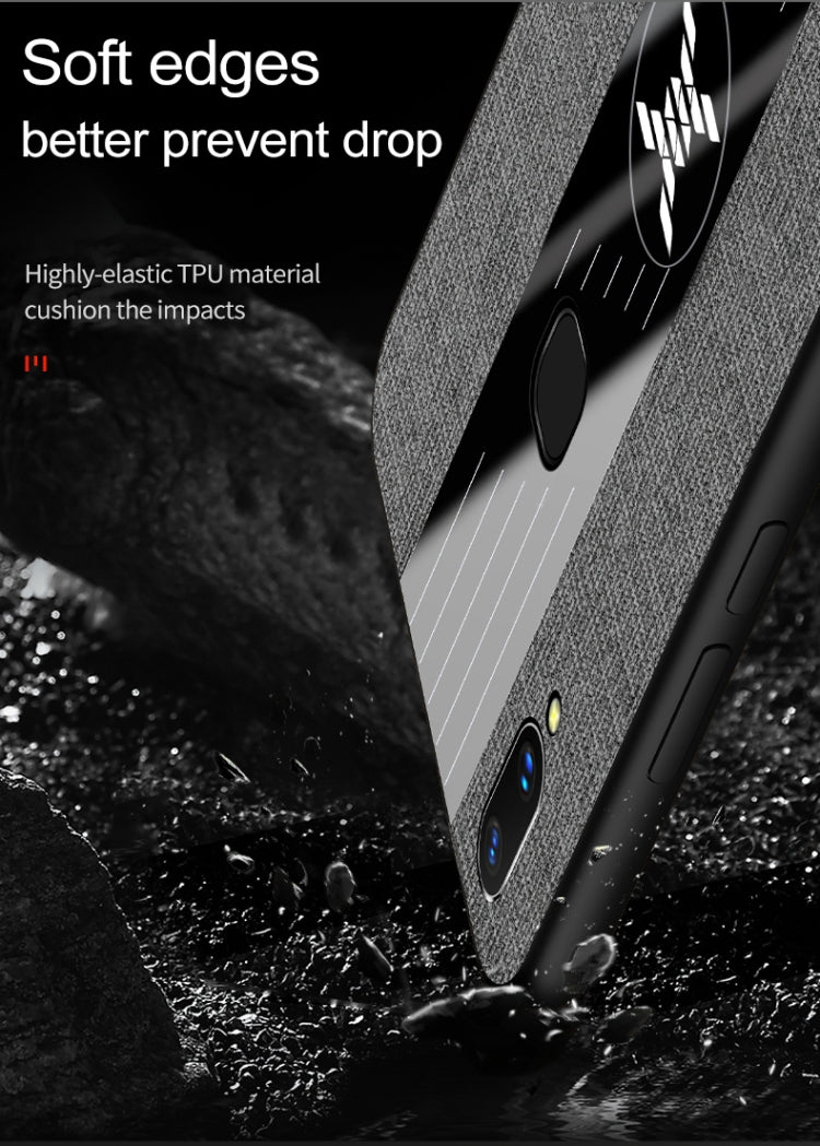 For Vivo X21 XINLI Stitching Cloth Texture Shockproof TPU Protective Case