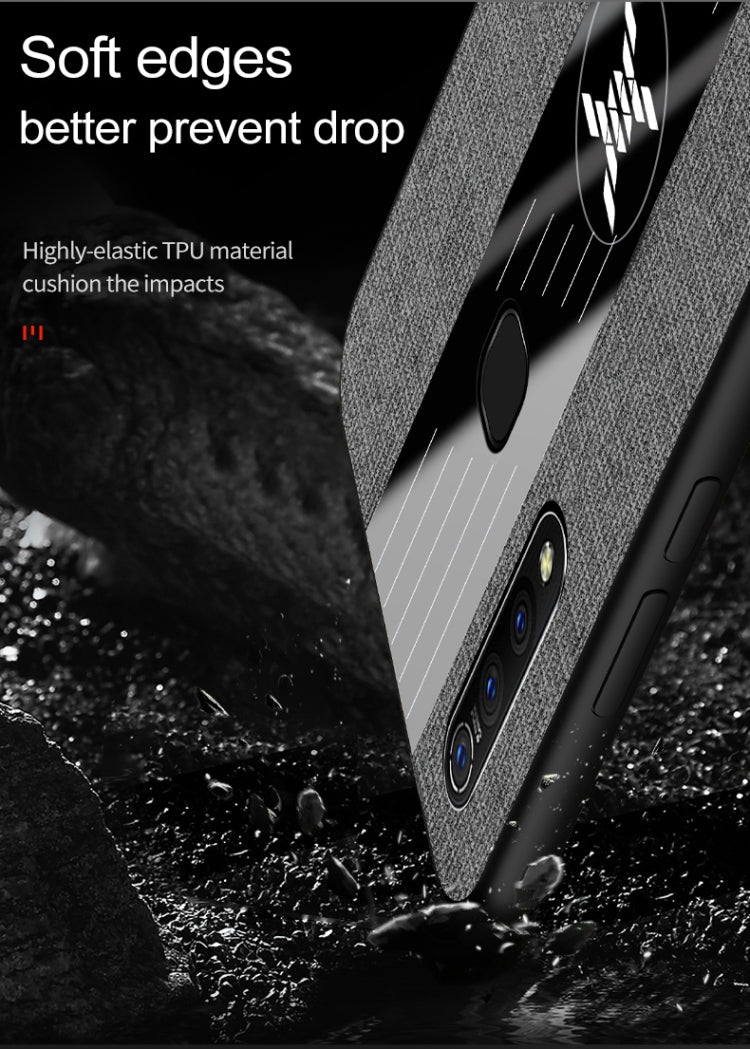 For Vivo Z5X XINLI Stitching Cloth Texture Shockproof TPU Protective Case