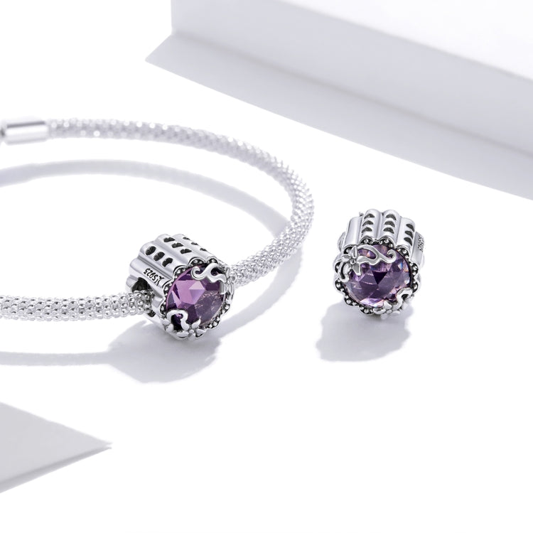 S925 Sterling Silver Simple Hollow Flower Texture Beads DIY Bracelet Necklace Accessories