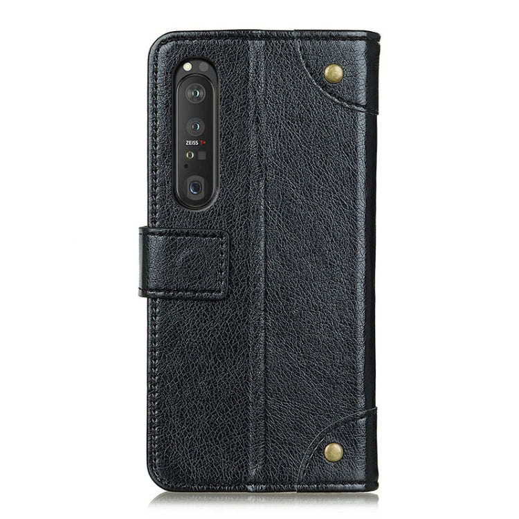 For Sony Xperia 1 III Copper Buckle Nappa Texture Horizontal Flip Leather Case with Holder & Card Slots & Wallet