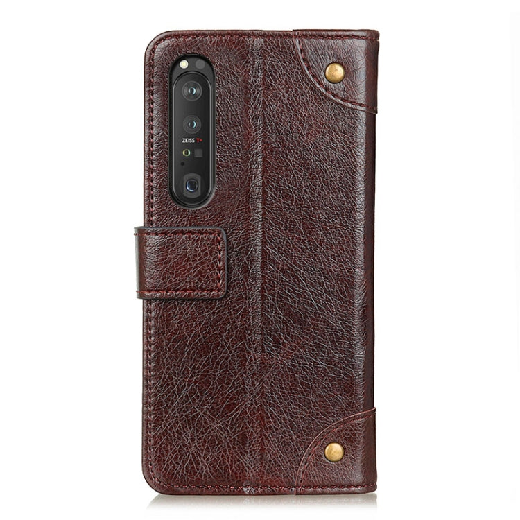 For Sony Xperia 1 III Copper Buckle Nappa Texture Horizontal Flip Leather Case with Holder & Card Slots & Wallet