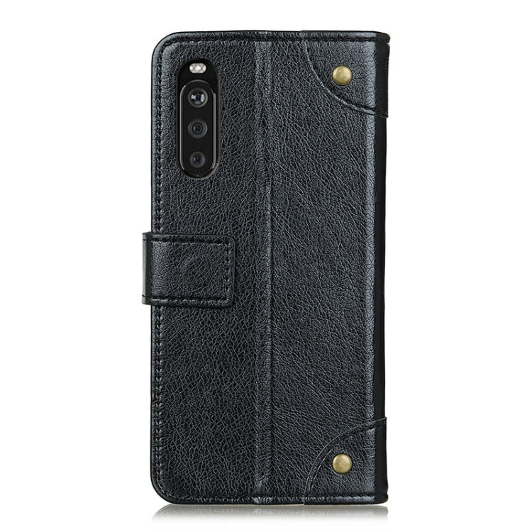 For Sony Xperia 10 III Copper Buckle Nappa Texture Horizontal Flip Leather Case with Holder & Card Slots & Wallet
