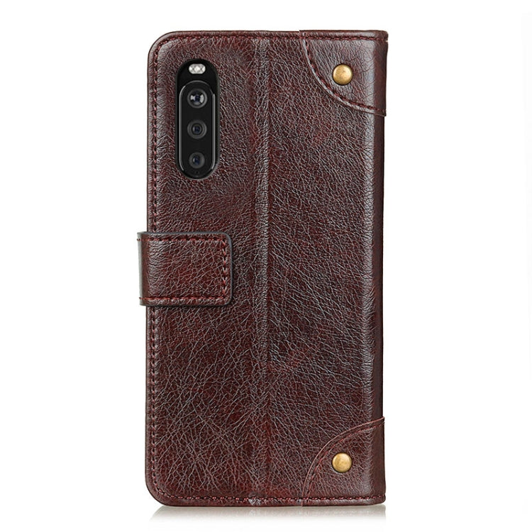 For Sony Xperia 10 III Copper Buckle Nappa Texture Horizontal Flip Leather Case with Holder & Card Slots & Wallet