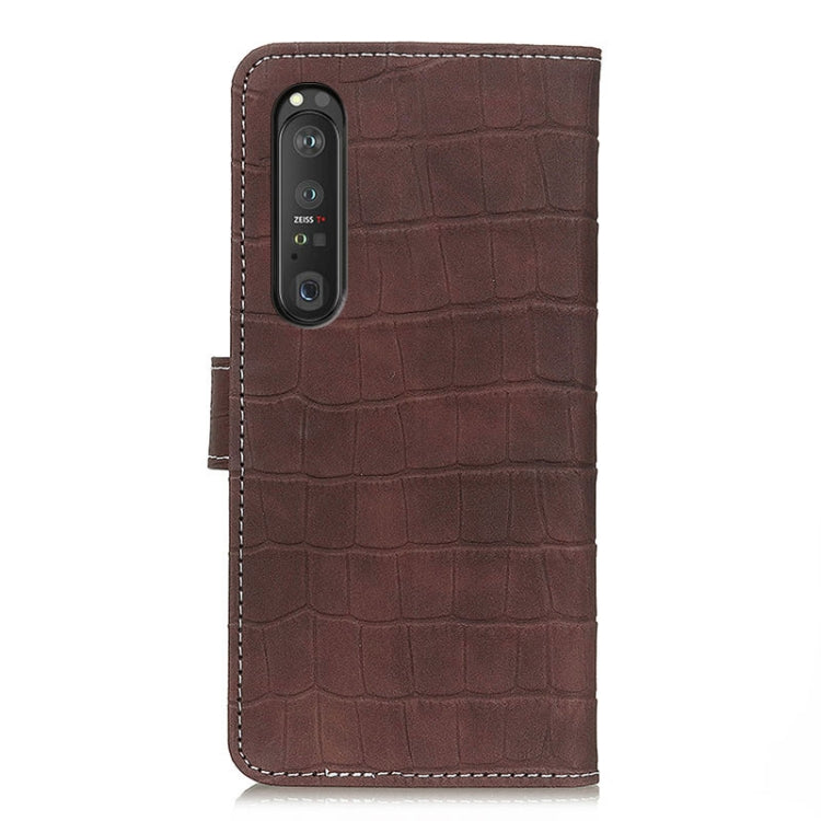 For Sony Xperia 1 III Crocodile Texture Horizontal Flip Leather Case with Holder & Card Slots & Wallet & Photo Frame