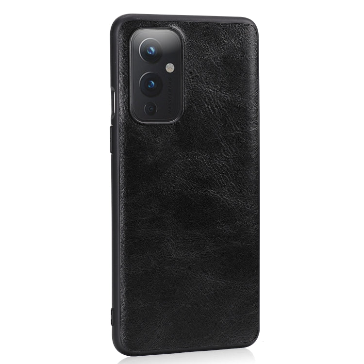 For OnePlus 9 Crazy Horse Textured Calfskin PU+PC+TPU Case