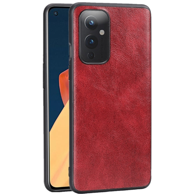 For OnePlus 9 Crazy Horse Textured Calfskin PU+PC+TPU Case