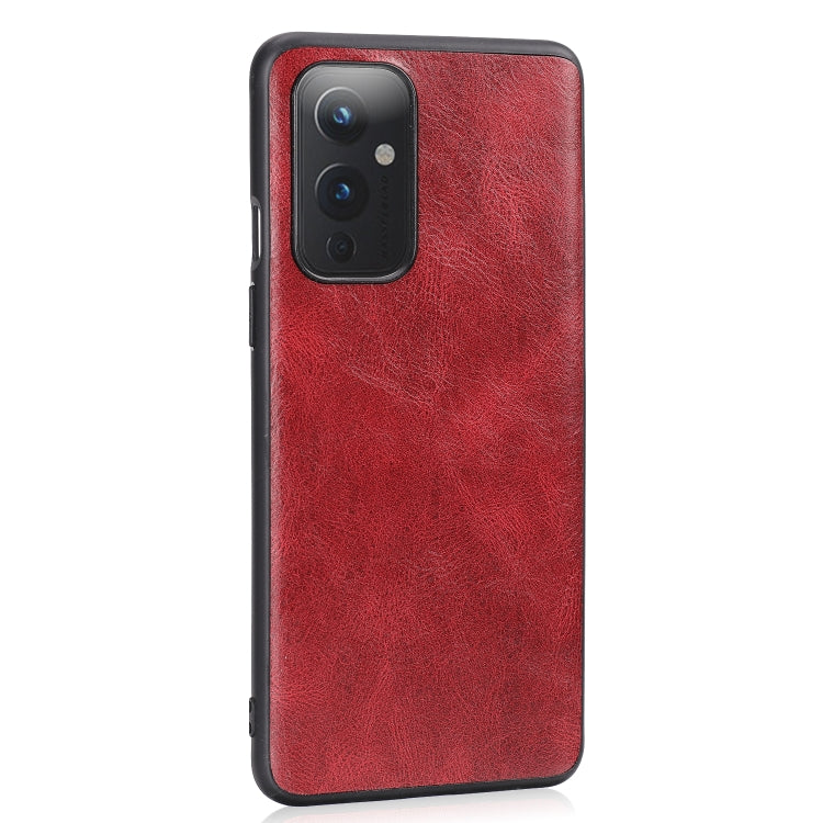 For OnePlus 9 Crazy Horse Textured Calfskin PU+PC+TPU Case