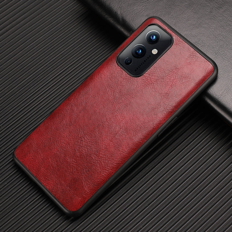 For OnePlus 9 Crazy Horse Textured Calfskin PU+PC+TPU Case