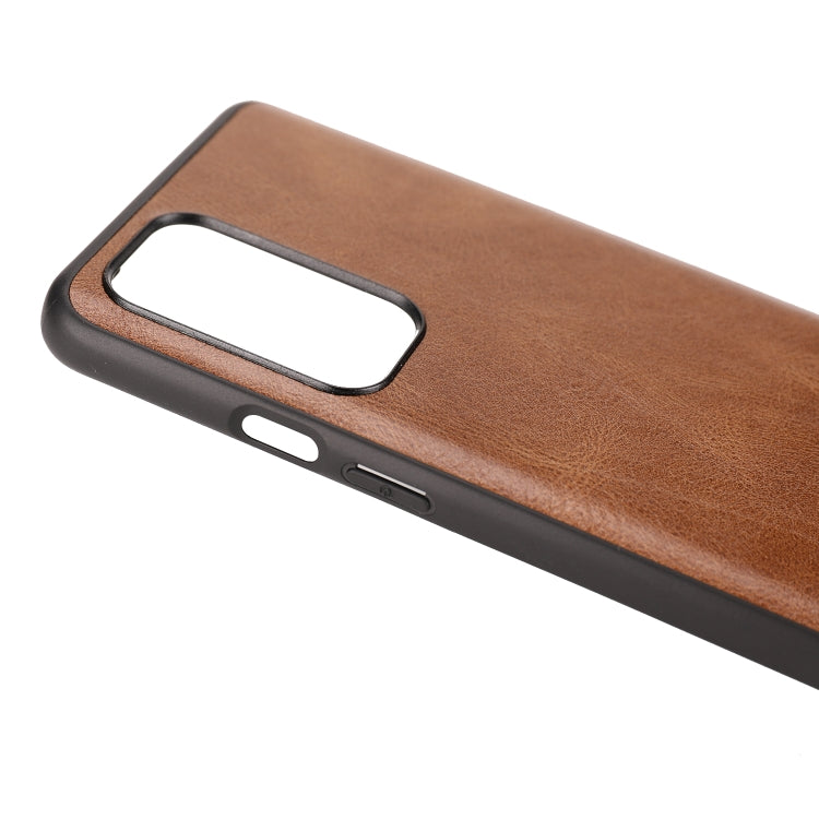 For OnePlus 9 Crazy Horse Textured Calfskin PU+PC+TPU Case