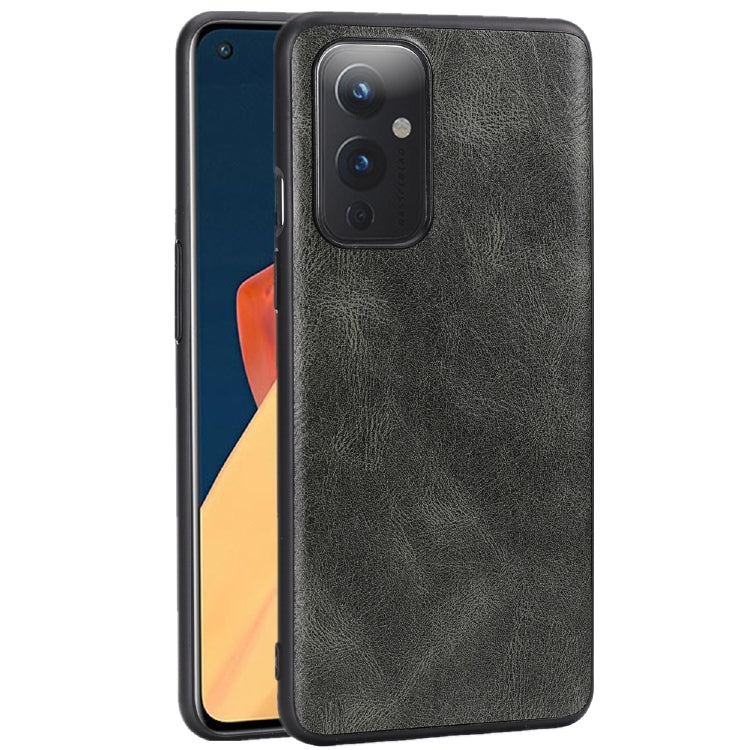 For OnePlus 9 Crazy Horse Textured Calfskin PU+PC+TPU Case