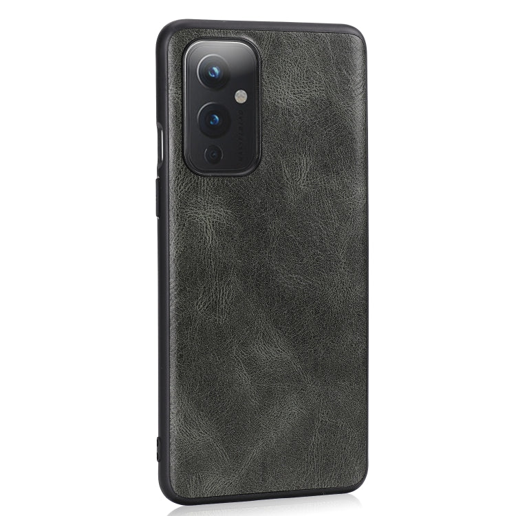 For OnePlus 9 Crazy Horse Textured Calfskin PU+PC+TPU Case