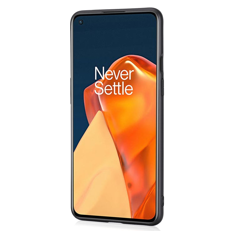 For OnePlus 9 Crazy Horse Textured Calfskin PU+PC+TPU Case
