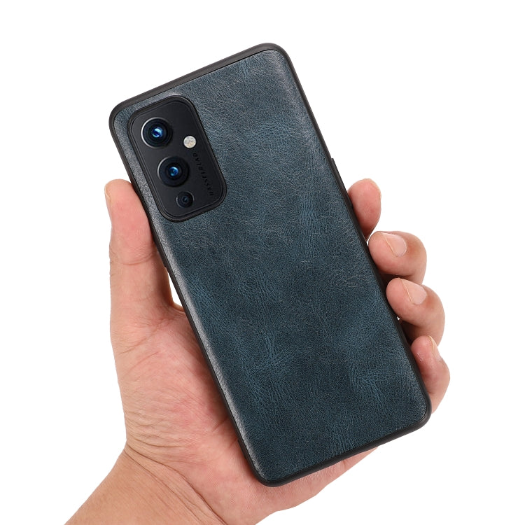 For OnePlus 9 Crazy Horse Textured Calfskin PU+PC+TPU Case