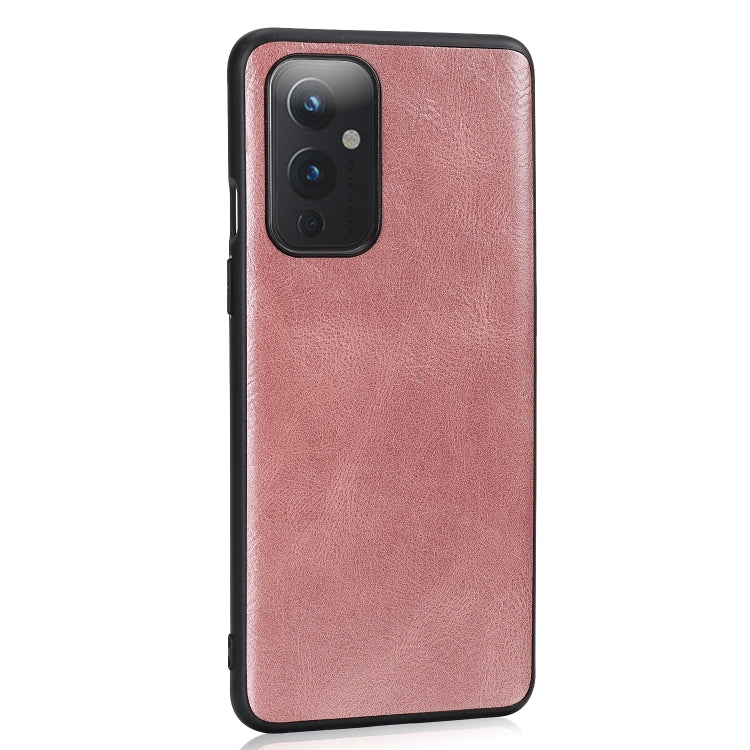 For OnePlus 9 Crazy Horse Textured Calfskin PU+PC+TPU Case