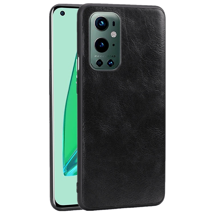 For OnePlus 9 Pro Crazy Horse Textured Calfskin PU+PC+TPU Case