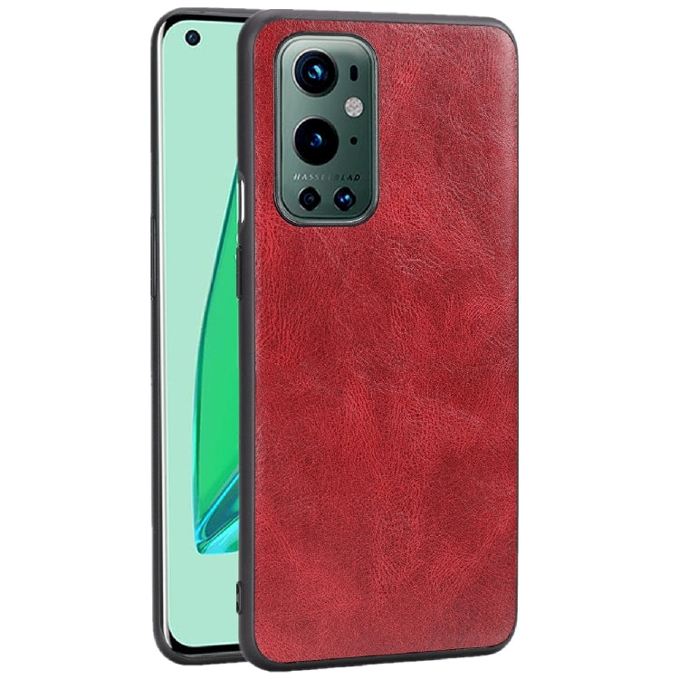 For OnePlus 9 Pro Crazy Horse Textured Calfskin PU+PC+TPU Case