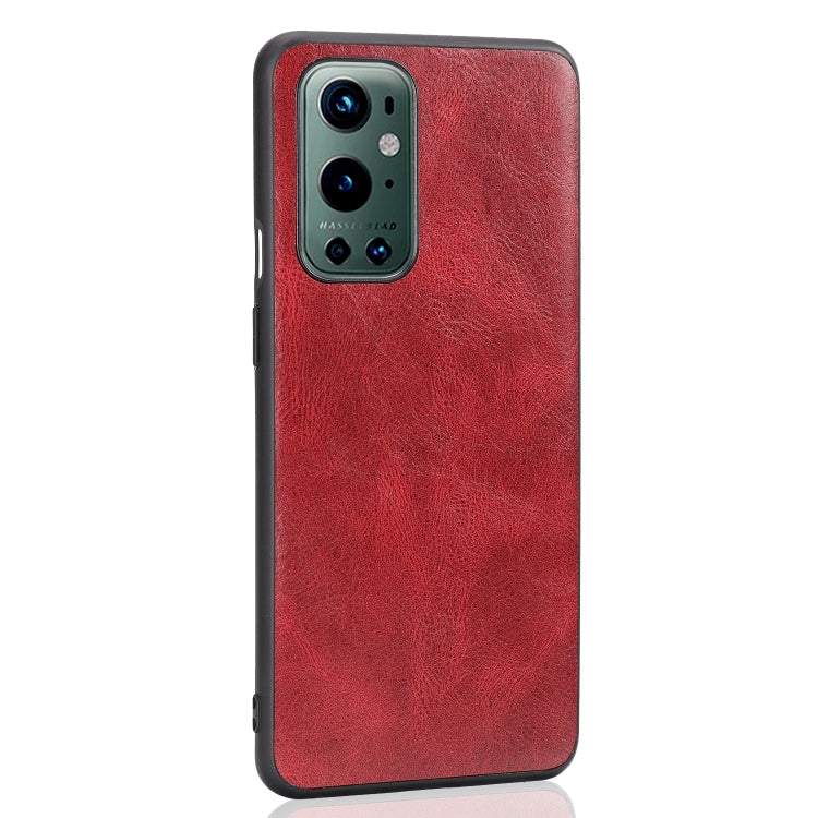 For OnePlus 9 Pro Crazy Horse Textured Calfskin PU+PC+TPU Case