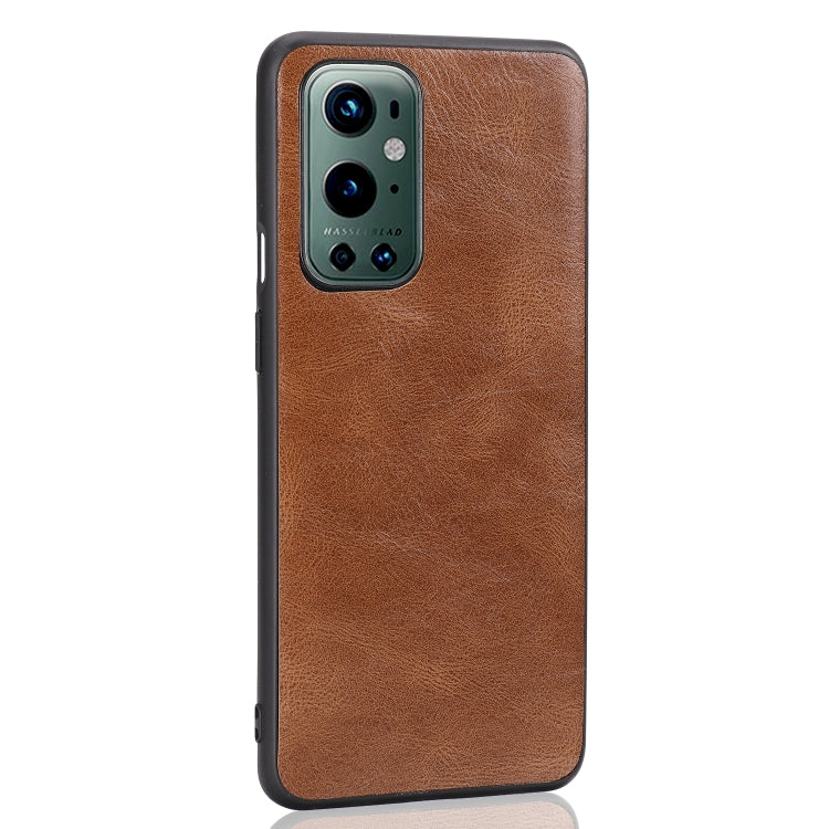 For OnePlus 9 Pro Crazy Horse Textured Calfskin PU+PC+TPU Case