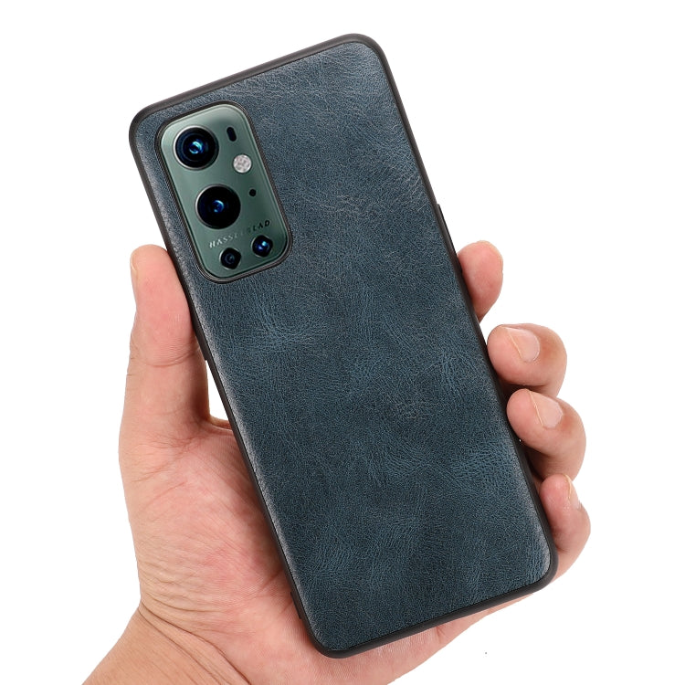 For OnePlus 9 Pro Crazy Horse Textured Calfskin PU+PC+TPU Case
