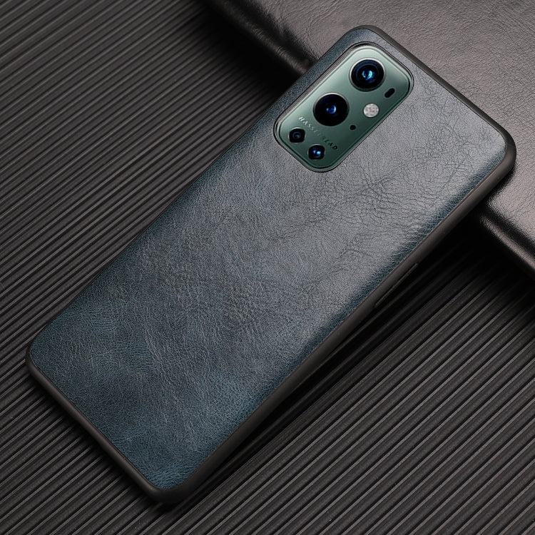 For OnePlus 9 Pro Crazy Horse Textured Calfskin PU+PC+TPU Case