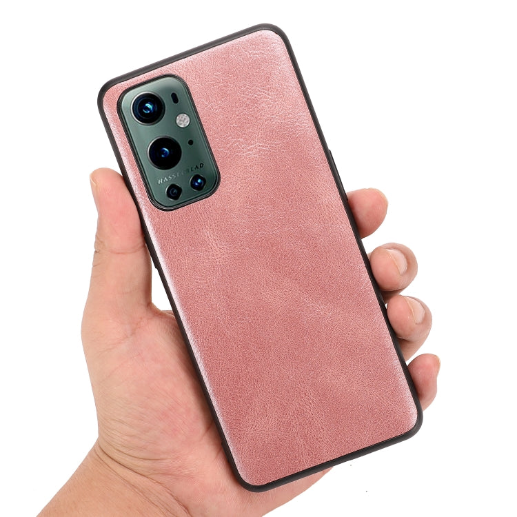 For OnePlus 9 Pro Crazy Horse Textured Calfskin PU+PC+TPU Case