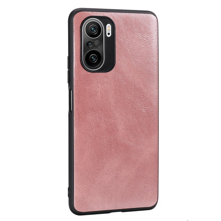 For Xiaomi Redmi K40 Crazy Horse Textured Calfskin PU+PC+TPU Case