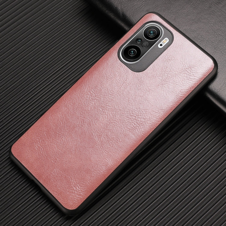 For Xiaomi Redmi K40 Crazy Horse Textured Calfskin PU+PC+TPU Case