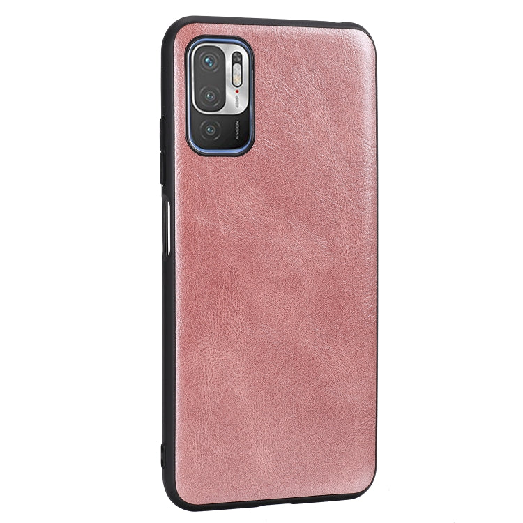 For Xiaomi Redmi Note 10 5G Crazy Horse Textured Calfskin PU+PC+TPU Case