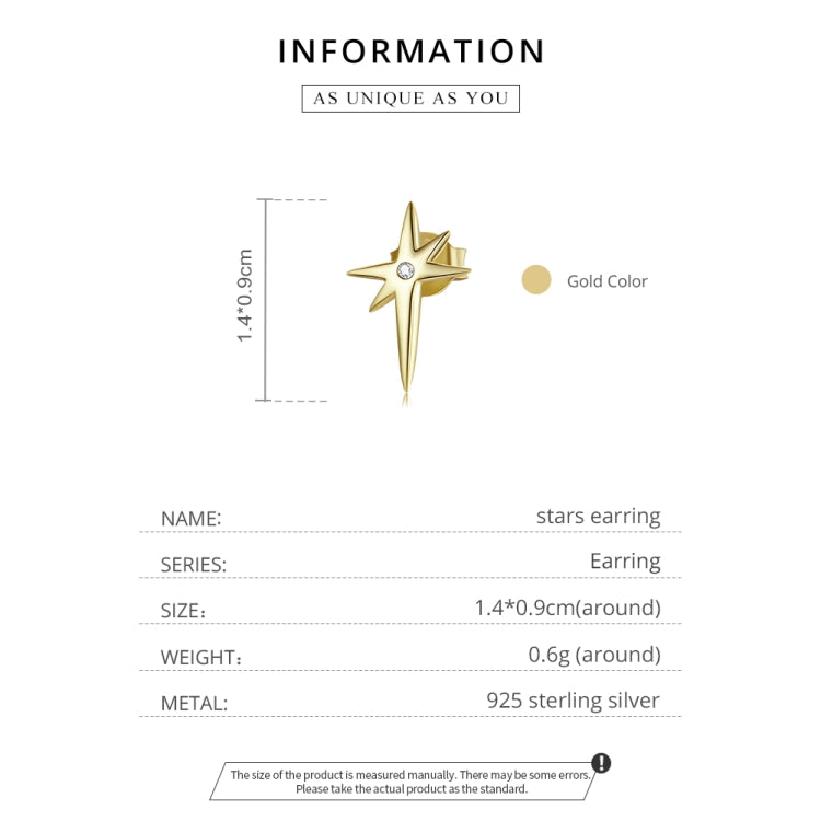 S925 Sterling Silver Stars Women Earrings