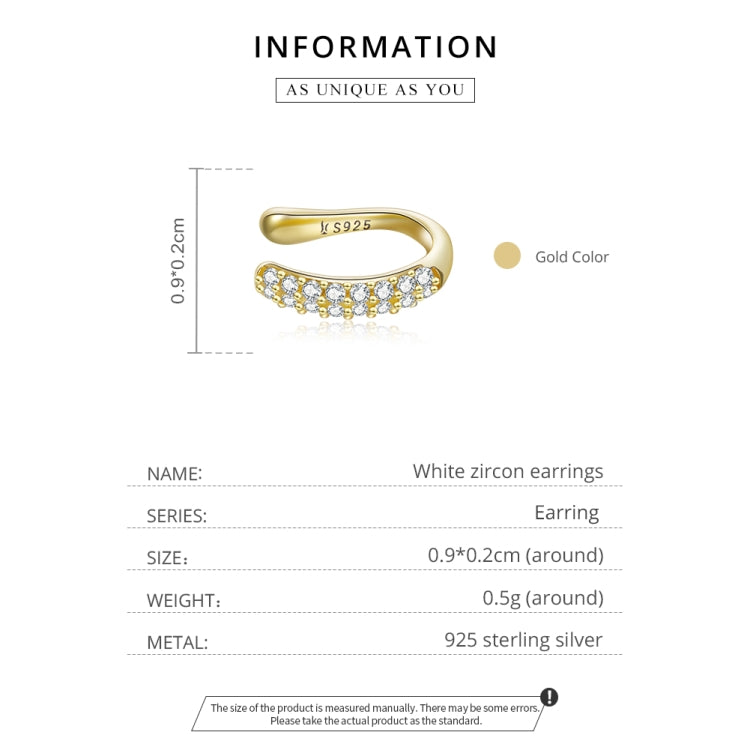 S925 Sterling Silver White Zircon Women Earrings