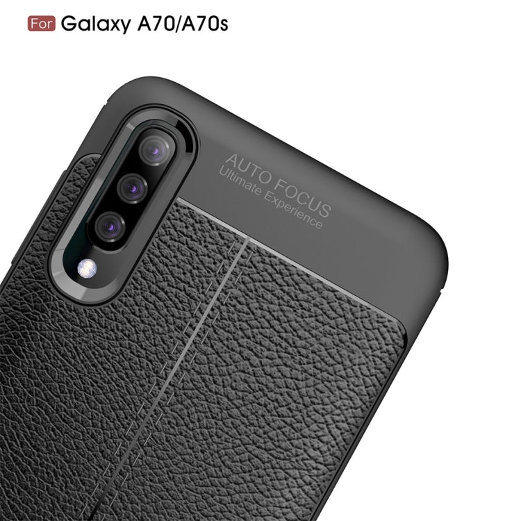 For Galaxy A70 / A70s Galaxy Litchi Texture TPU Shockproof Case