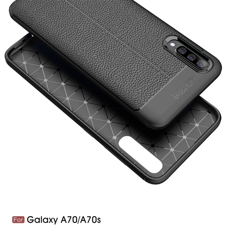 For Galaxy A70 / A70s Galaxy Litchi Texture TPU Shockproof Case