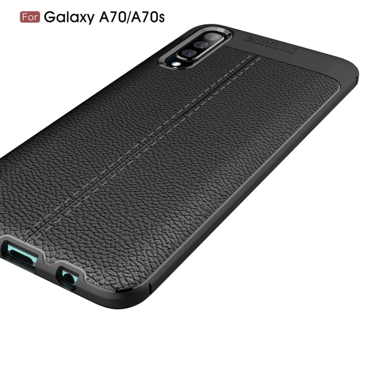 For Galaxy A70 / A70s Galaxy Litchi Texture TPU Shockproof Case