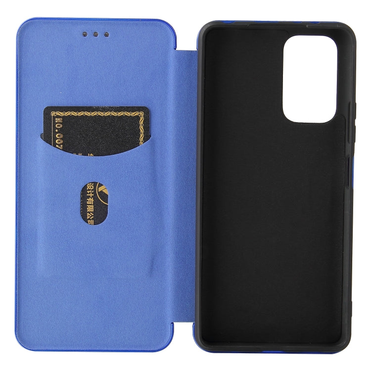 For Xiaomi Redmi Note 10 Pro Max Carbon Fiber Texture Horizontal Flip TPU + PC + PU Leather Case with Card Slot
