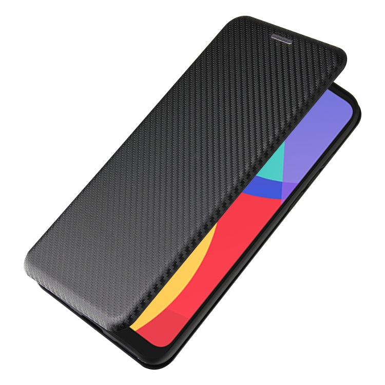 For alcatel 1S (2021) Carbon Fiber Texture Horizontal Flip TPU + PC + PU Leather Case with Card Slot