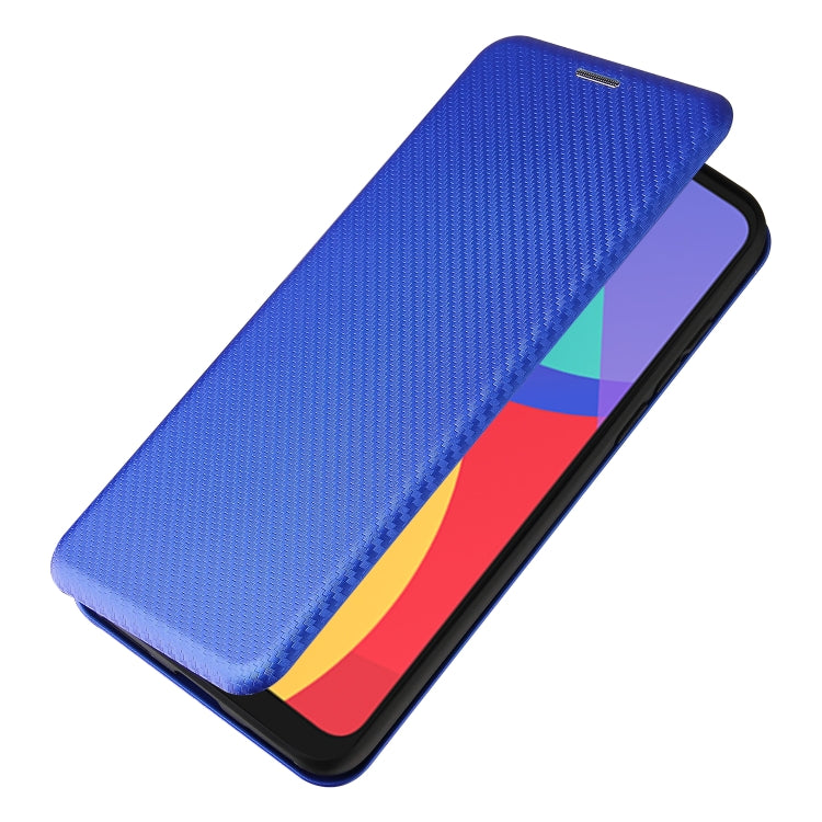 For alcatel 1S (2021) Carbon Fiber Texture Horizontal Flip TPU + PC + PU Leather Case with Card Slot