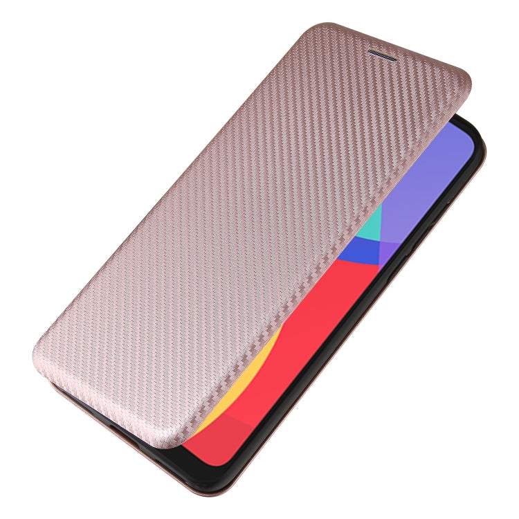 For alcatel 1S (2021) Carbon Fiber Texture Horizontal Flip TPU + PC + PU Leather Case with Card Slot