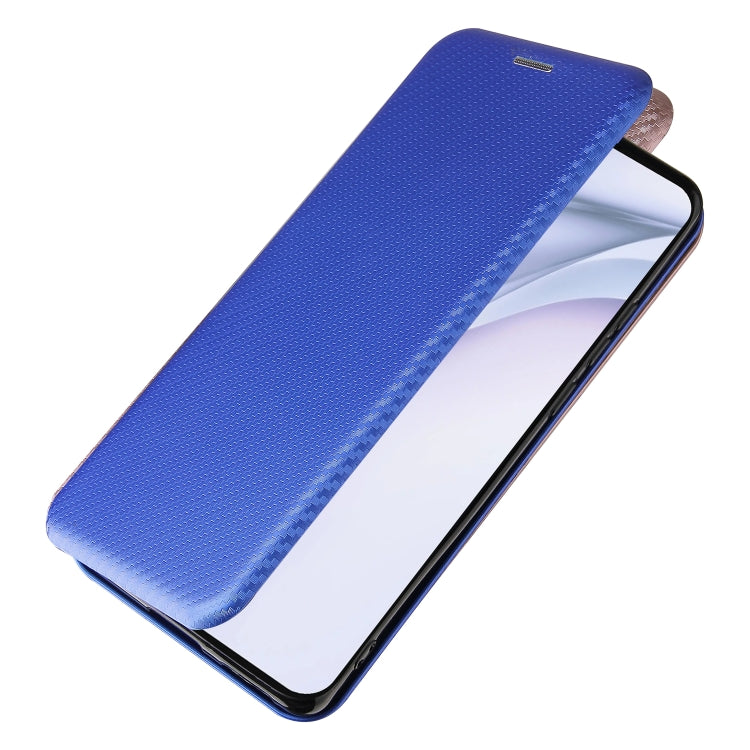 For Huawei P50 Pro Carbon Fiber Texture Horizontal Flip TPU + PC + PU Leather Case with Card Slot